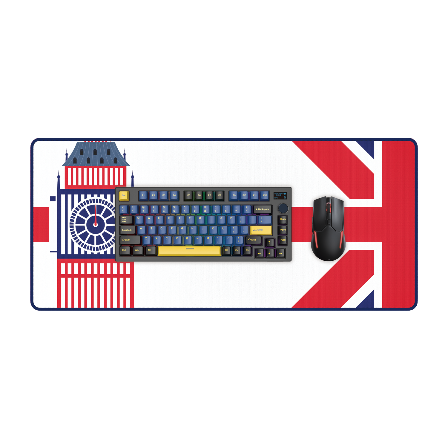 Fantech Mousemat 900x400x4mm Anti-Slip Premium Rubber Computer Desk Mouse Pad ( London Tour )